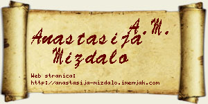 Anastasija Miždalo vizit kartica